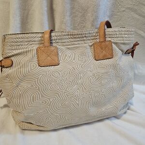 Dooney & Bourke Cream and Tan Tote Bag
